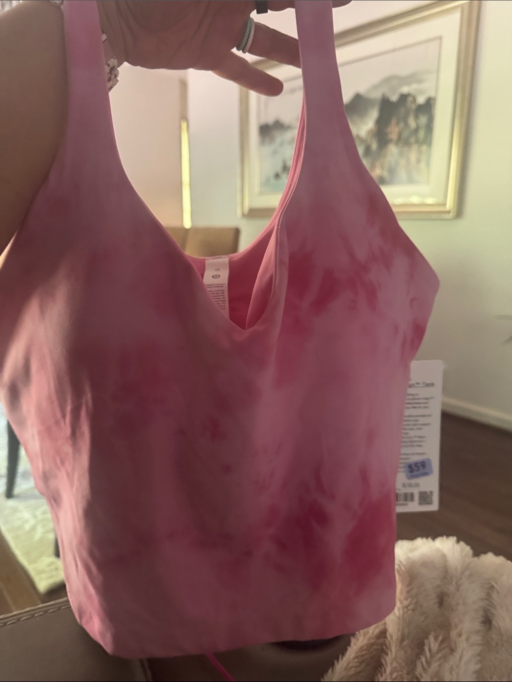 lululemon athletica Pink Tie-Dye V-Neck Tank